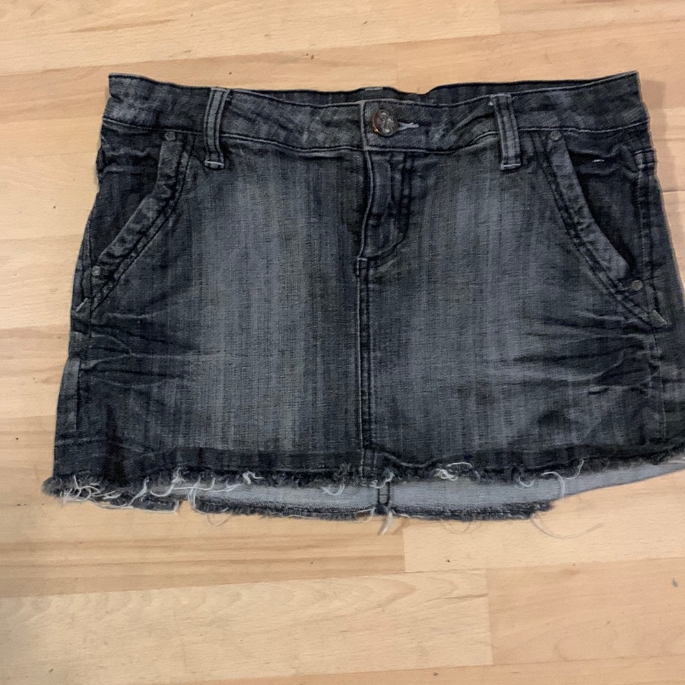 Denim mini stretch skirt